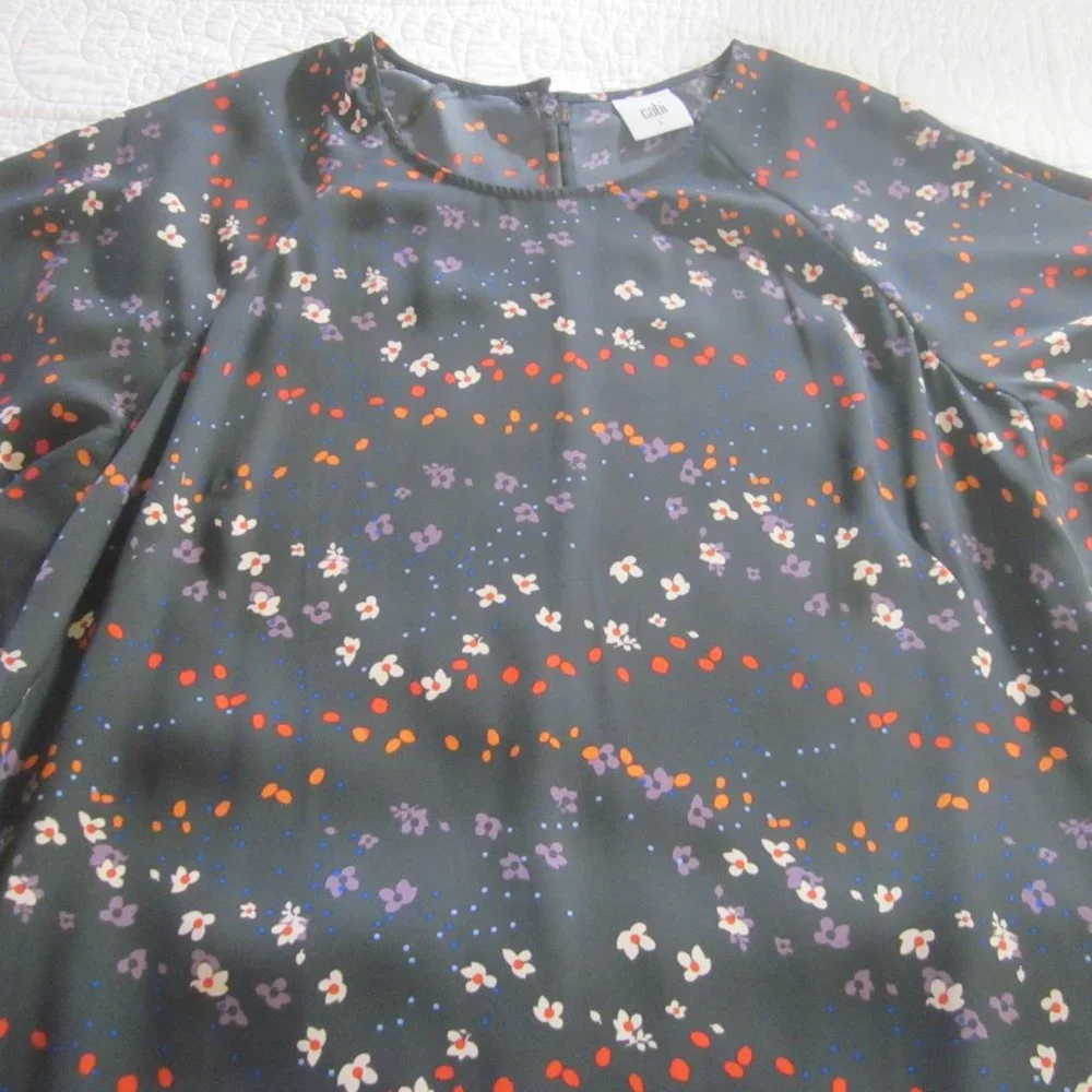 CAbi  Dress S Muse Floral Print Flutter Sleeve #3828 - Picture 4 of 10